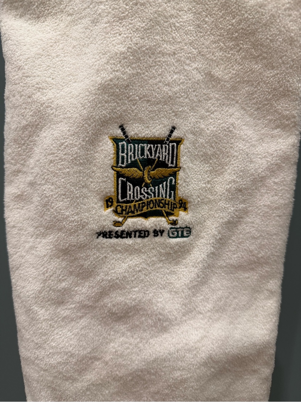 Brickyard 1994 Crossing Championships Embroidered White Golf Towel